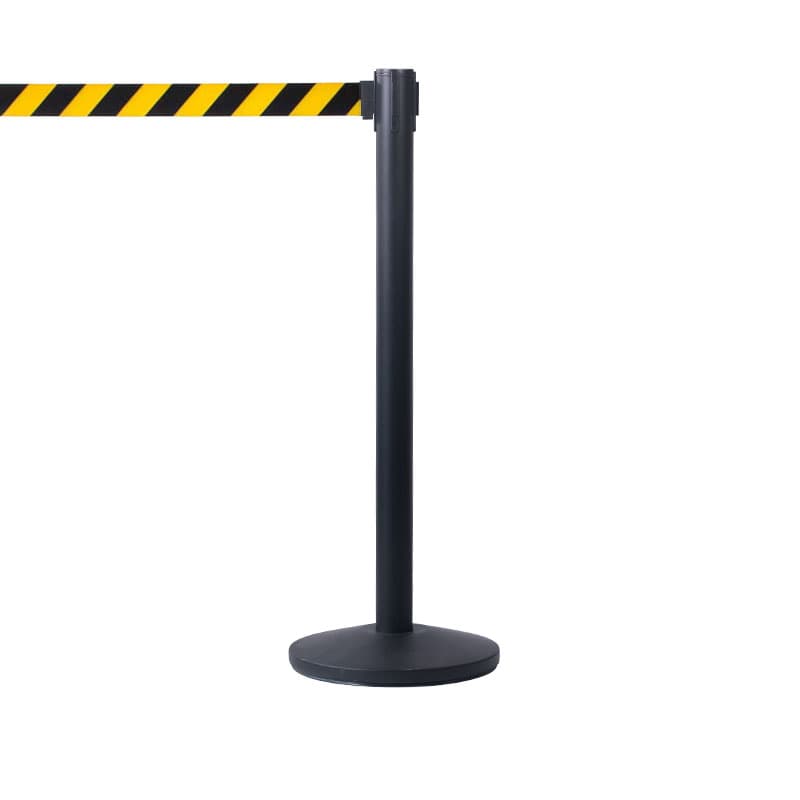 Royal Basic – Svart stolpe med gul/svart band 3m