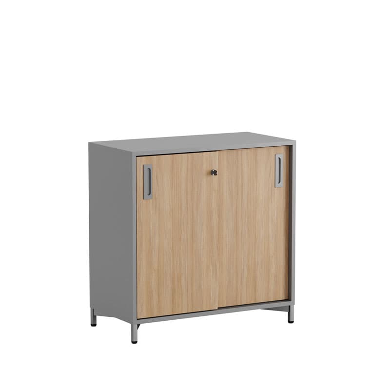 Skjutdörrskåp 80x40x72cm - Grå stomme/urban oak dörrar