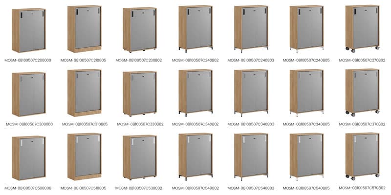 Skjutdörrskåp 80x40x107,5cm - Urban oak stomme/grå dörrar
