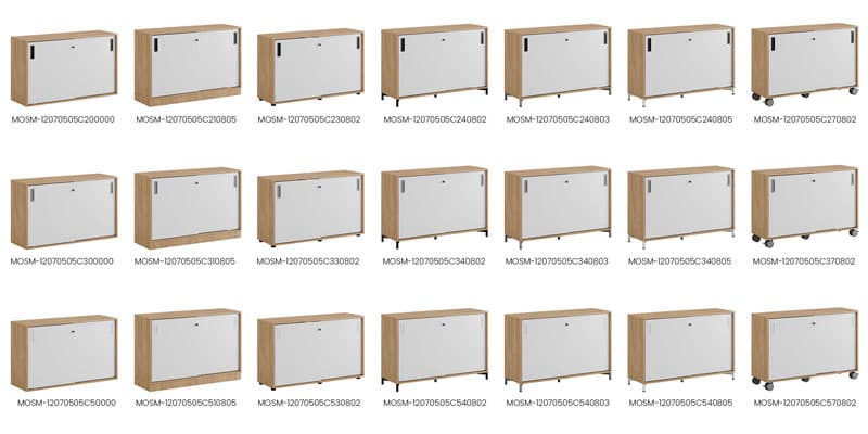 Skjutdörrskåp 120x40x72cm - Urban oak stomme/vita dörrar