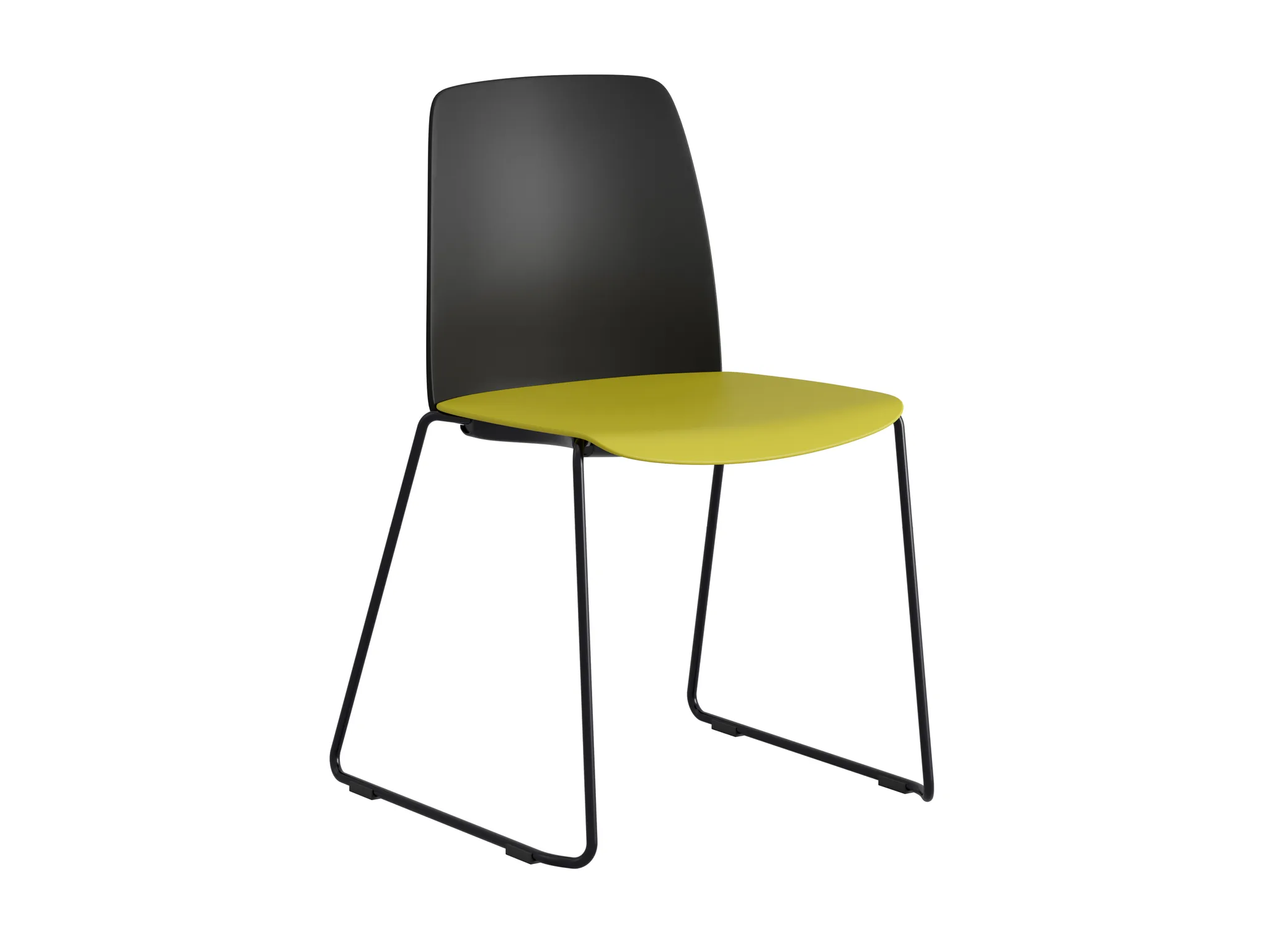 BlackBack BlackLegs GreenSeat Chair8