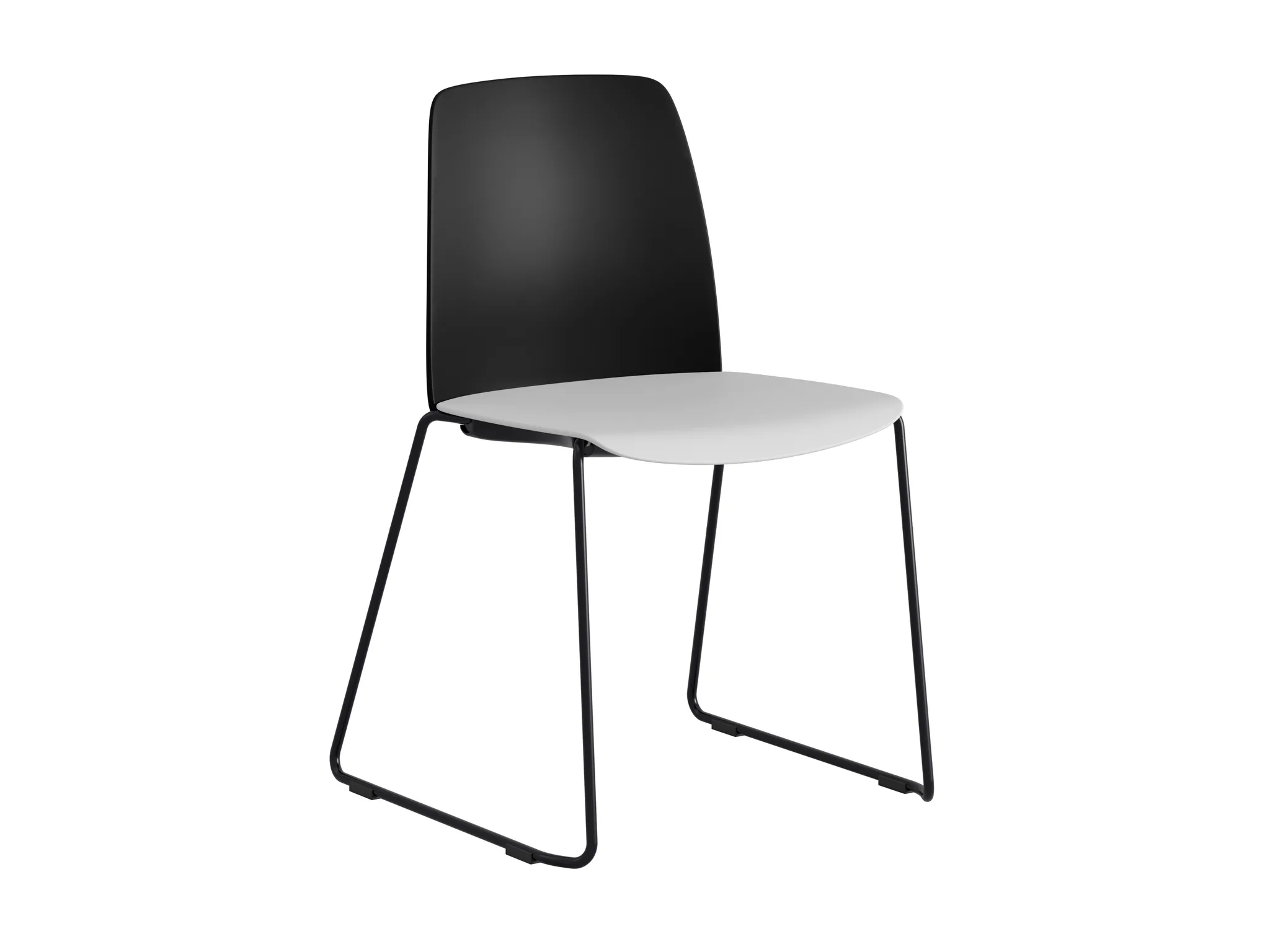 BlackBack BlackLegs WhiteSeat Chair8