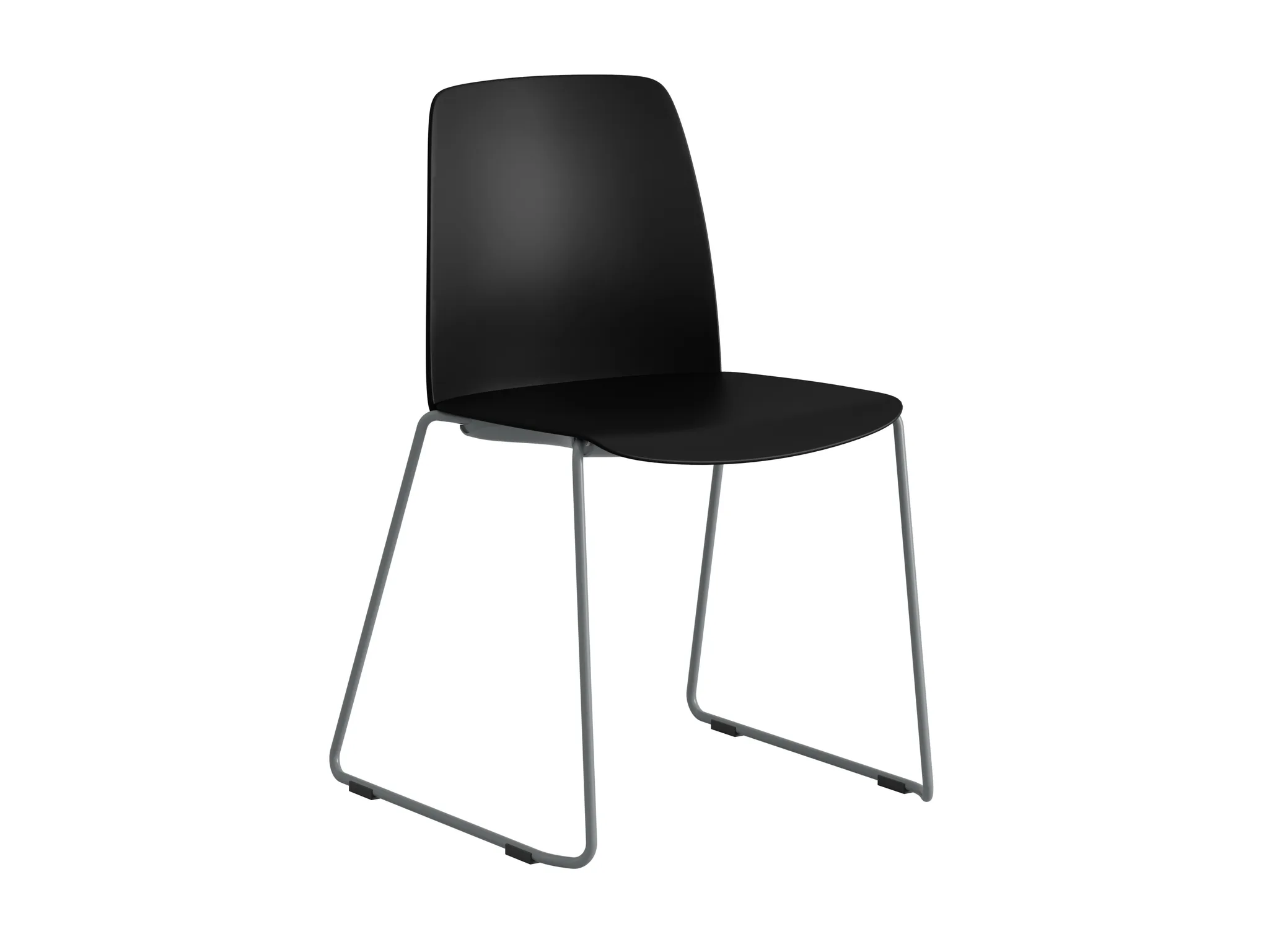 BlackBack SilvergrayLegs BlackSeat Chair8