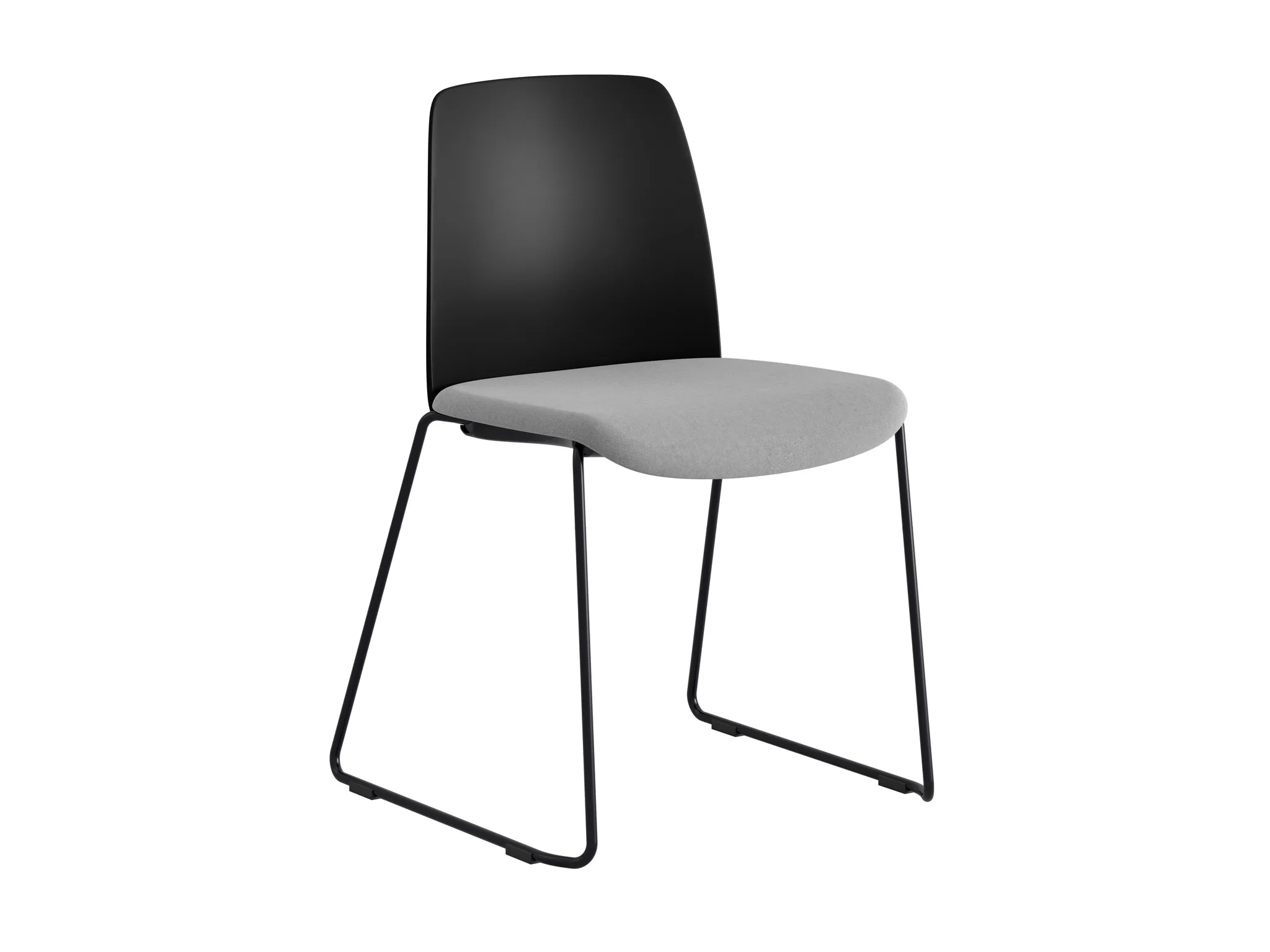BlackPlastic BlackLegs LightgraySeat chair5