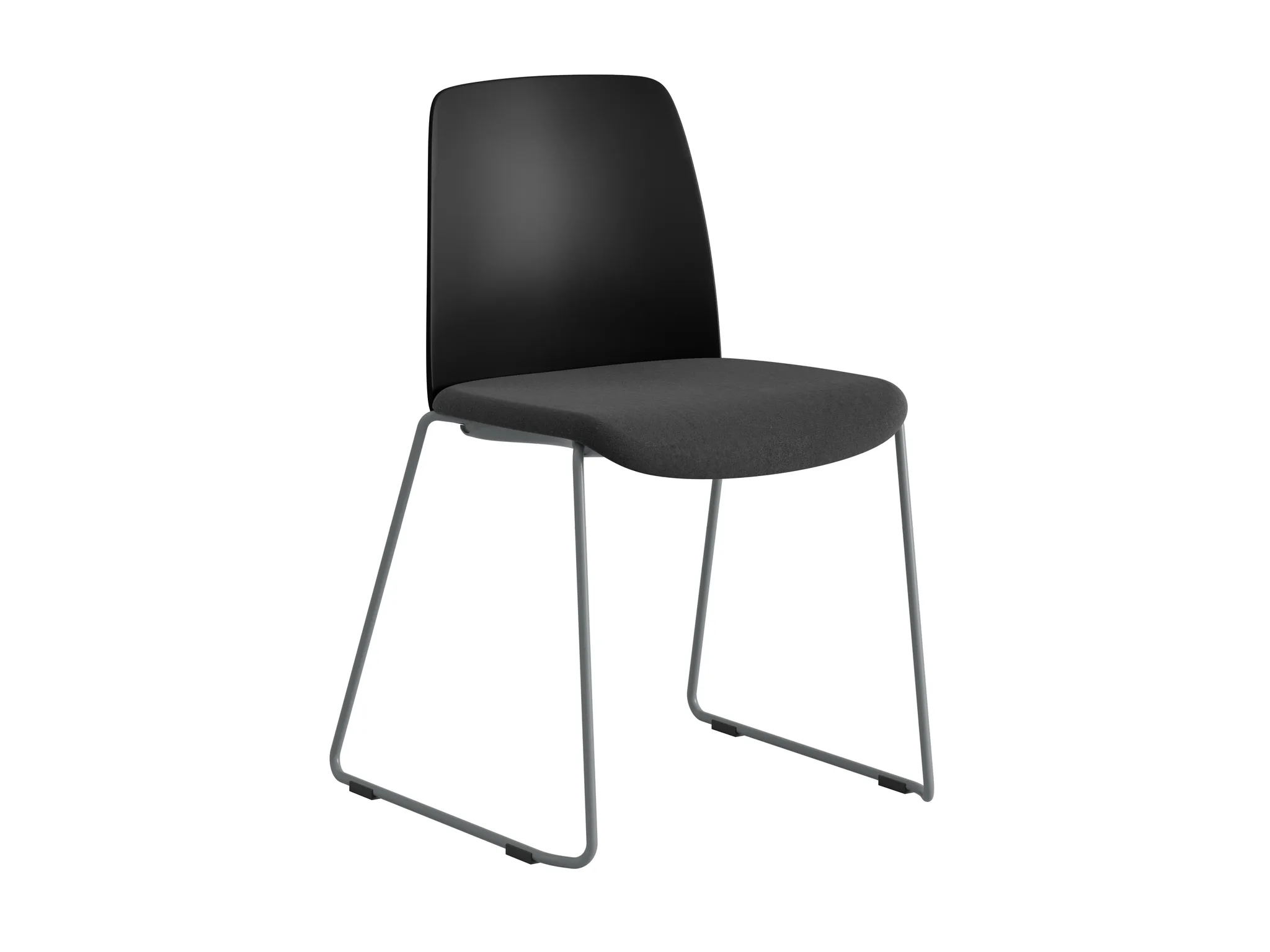 BlackPlastic SilvergrayLegs BlackSeat chair5