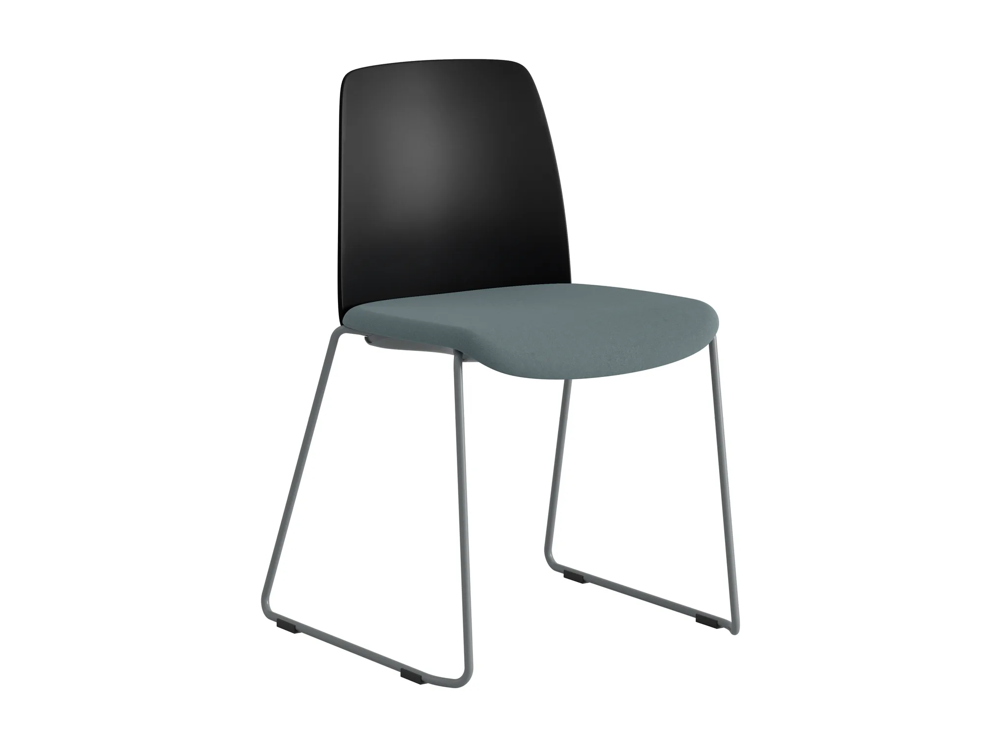 BlackPlastic SilvergrayLegs BlueSeat chair5