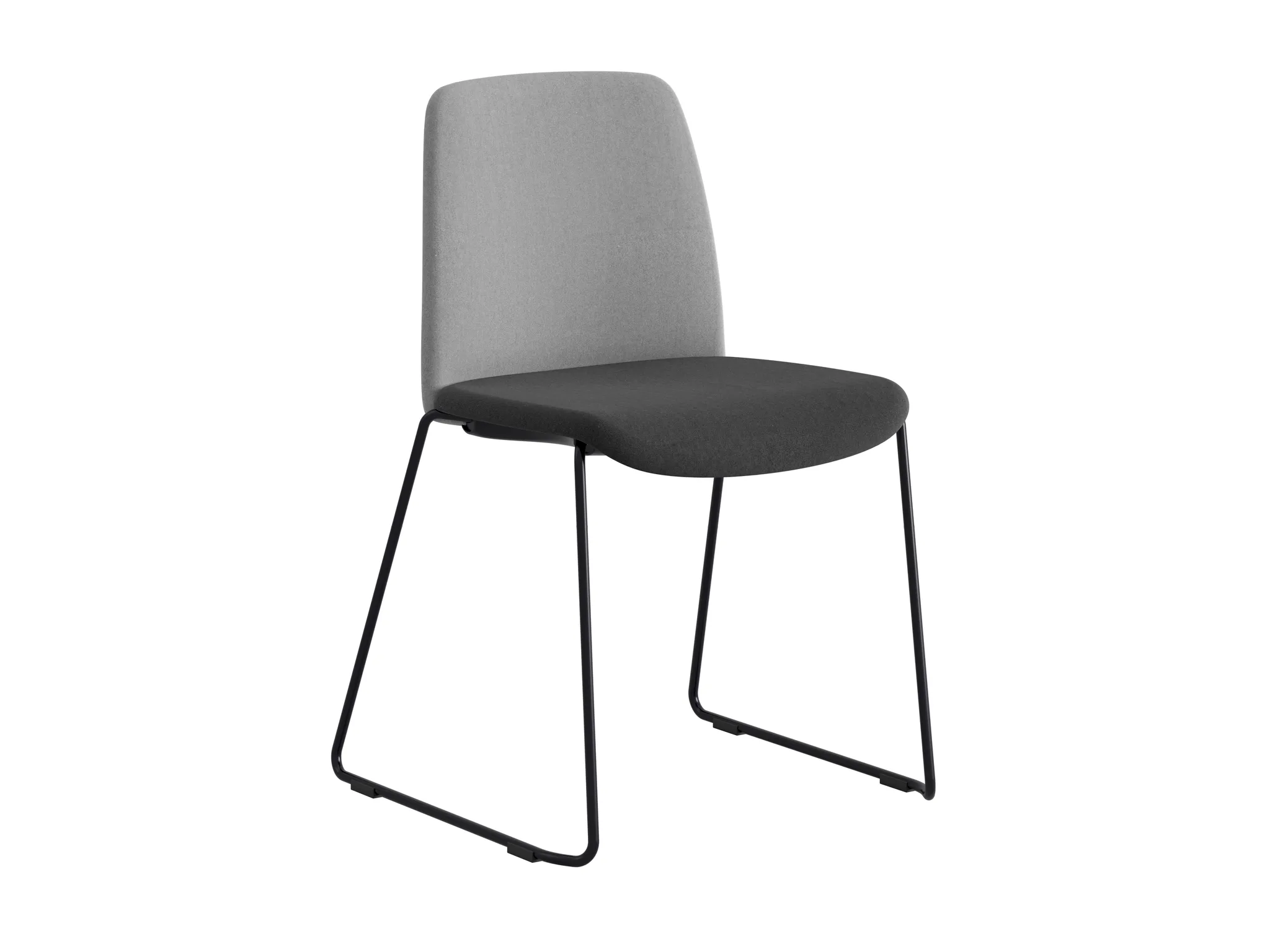 BlackFrame BlackSeat LightgrayBack chair1