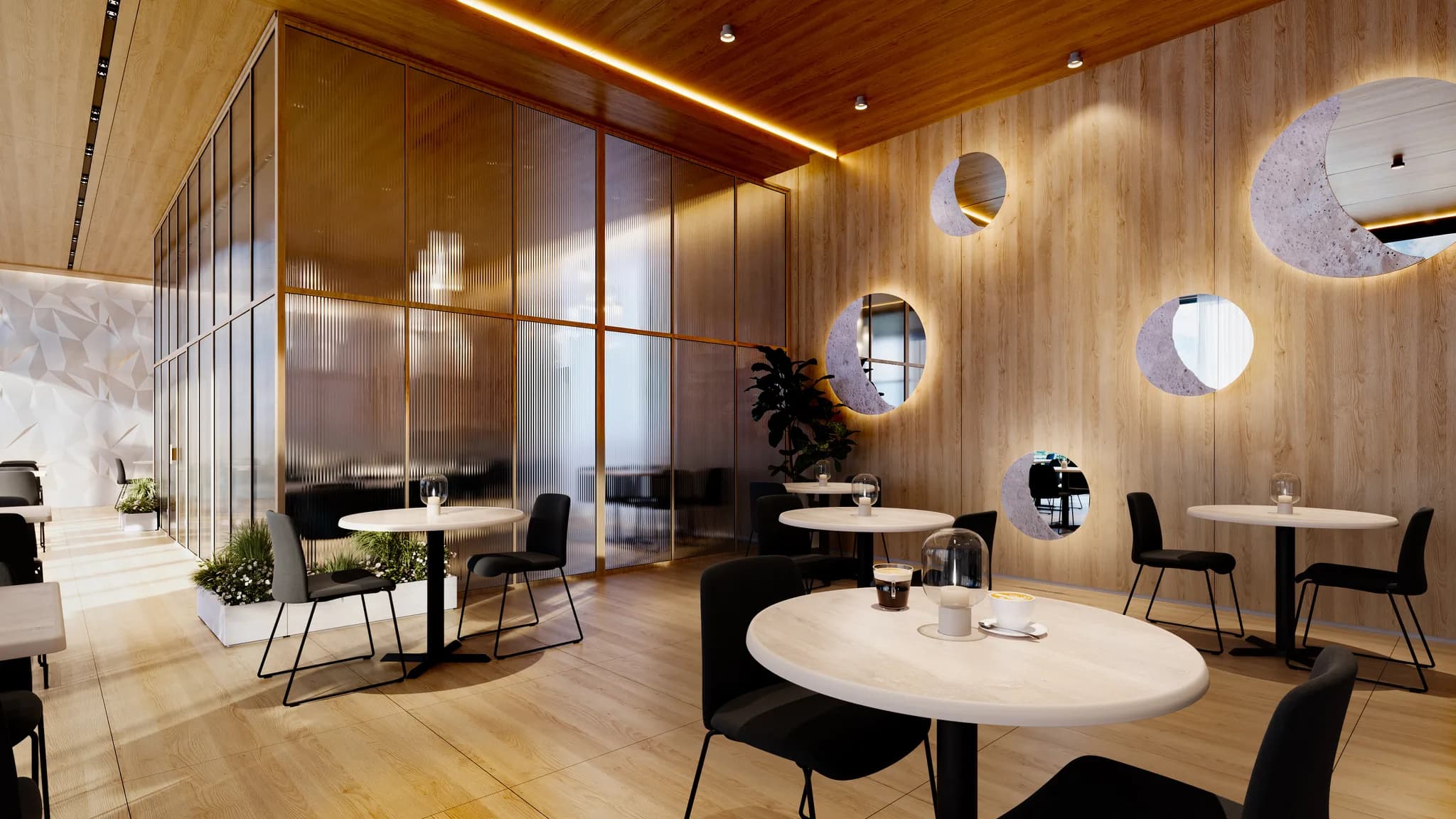 Tygklädda Choice med medar i en restaurang