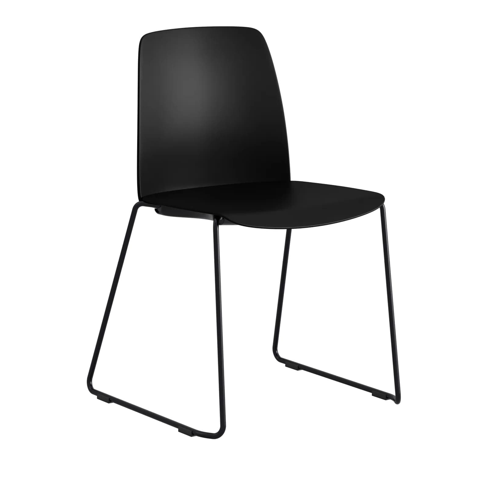 Stapelbar stol med sits och rygg i plast och medar - Choice