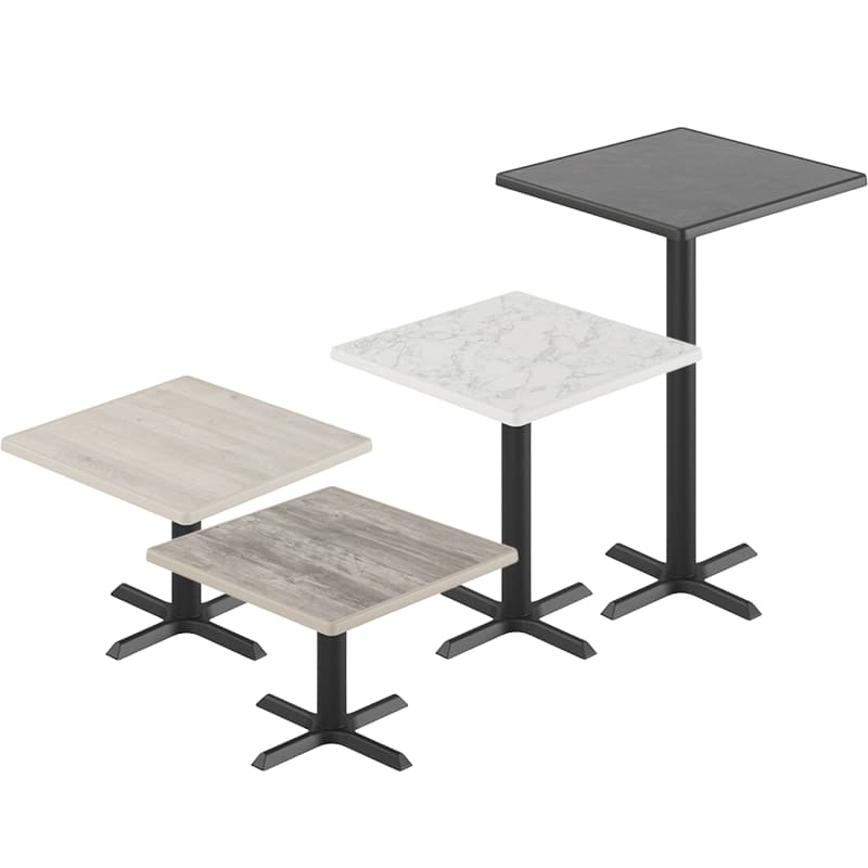 Ferrea bord med fyrkantig 70x70 cm skiva