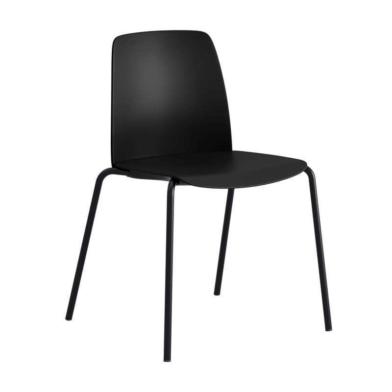 Stapelbar stol med sits och rygg i plast - Choice