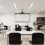 stapelbar konferensstol vit svart grå