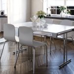 stapelbar konferensstol vit svart grå