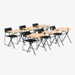 fällbart bord vit svart bok ek björk krom laminat