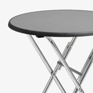 barbord svart krom stativ