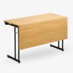 fällbart bord bok ek vit grå björk krom