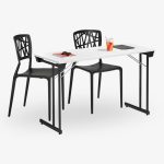 fällbart bord bok ek vit grå björk krom