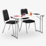 fällbart bord bok ek vit grå björk krom