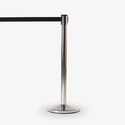 avspärrningsstolpe Köstolpe Royal Basic Rostfritt Svart band - Rostfritt stål