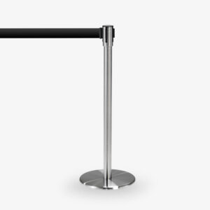 avspärrningsstolpe Köstolpe Royal Rostfritt Svart band - Ej stapelbar - Rep