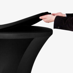 Svart vit stretchtoppar ståbord