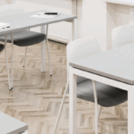 Stol med armstöd, tygsits och plastrygg - Choice - Bild 4