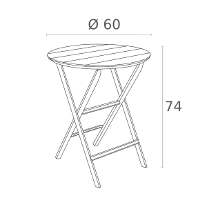 Helen fällbart bord Ø60