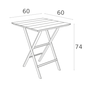 Helen fällbart bord 60x60cm